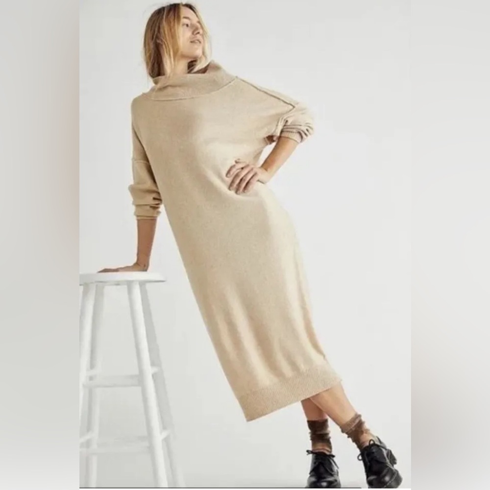 Free People La Boheme Sweater Dress Maxi